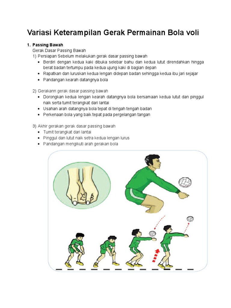 Variasi Teknik Dasar Bola Voli | PDF