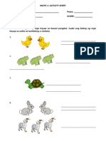 Grade 1 Math Activity Sheets Q1 Week 1