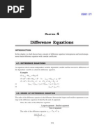 DIFFERENCE EQUATIONS