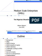 Small and Medium Scale Enterprises (Smes) : The Nigerian Situation