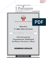 El Peruano - Directiva 001 2021 PMBSO