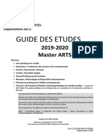 Guide Des Etudes Master Arts