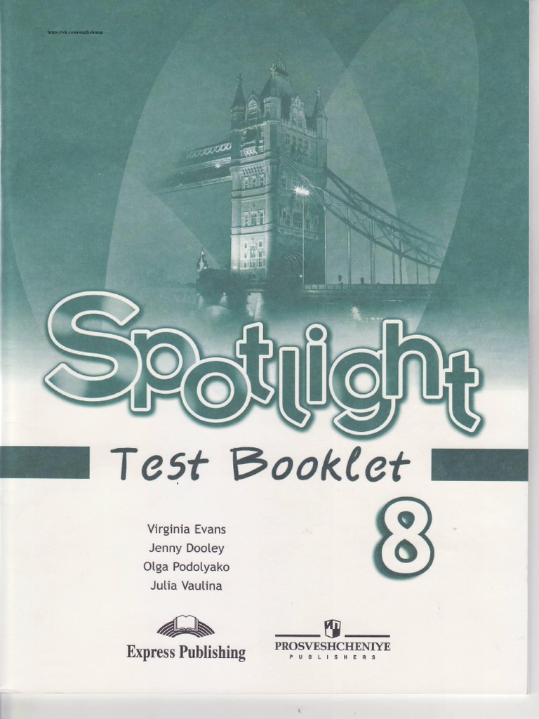 Spotlight 8 Test Booklet Kontr Zad 8 | PDF