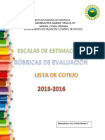 Lista de Escalas de Estimacic3b3n Rc3babricas de Evaluacic3b3n 2015 2016