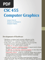 Lecture 2 Part 2 (Hardware and Software in Computer Graphics)