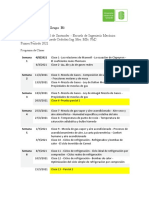 Daruedao - Cronograma de Clases Termodinamica 2 B3 (Reestructurado)