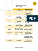 Fomento Lector Mensual 2021 Colegio de Administracion y Comercio El Ingenio