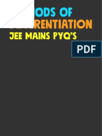 Differentiation: Jee Mains Pyq'S