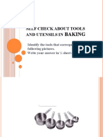 Self Check About Tools & Utensils