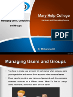 Mary Help College: Managing Users, Computers, and Groups