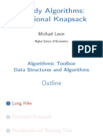 Greedy Algorithms: Optimal Fractional Knapsack Solution in O(n log n) Time