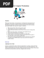 Ergonomics For Computer Workstations