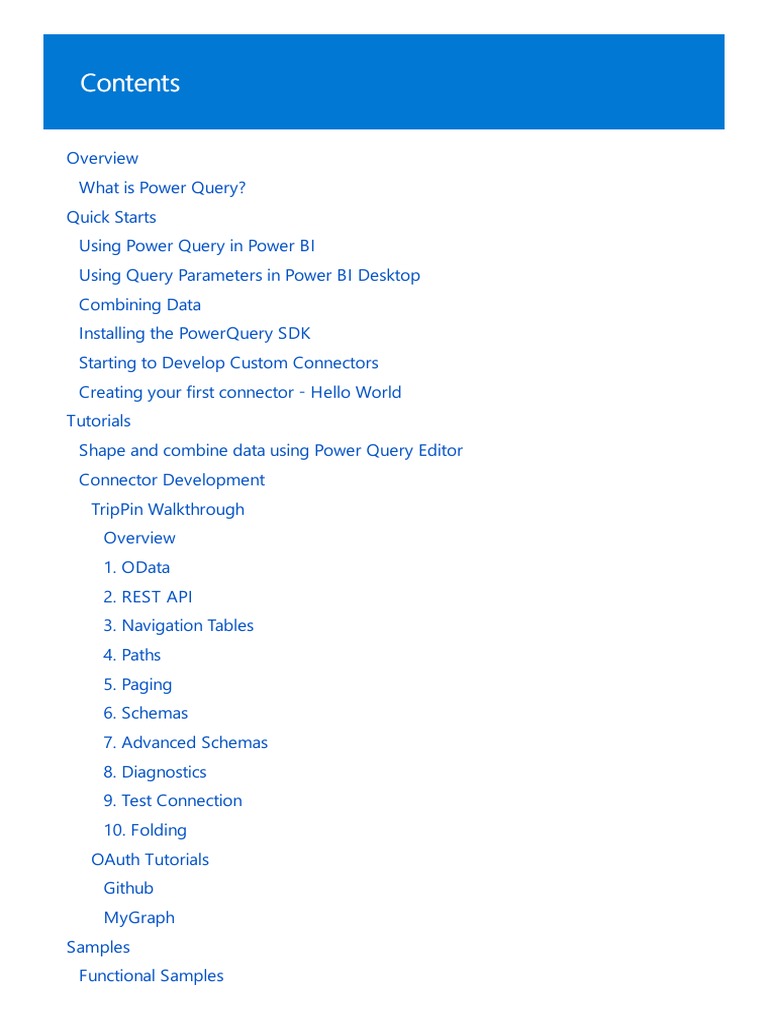 Microsoft Power Query Documentation Wizard