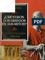 VEYNE, Paul, Creyeron Los Griegos en Sus Mitos, 1987