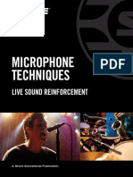 Microphone Techniques For Live Sound Reinforcement English