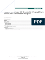 Aastra MX-ONE (Ericsson MD110) Version 3.2 SP1 Using SIP Trunk To Cisco Unified Communications Manager 8.5