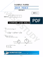 Neet 2019 Physics Sample Question Paper I Solution