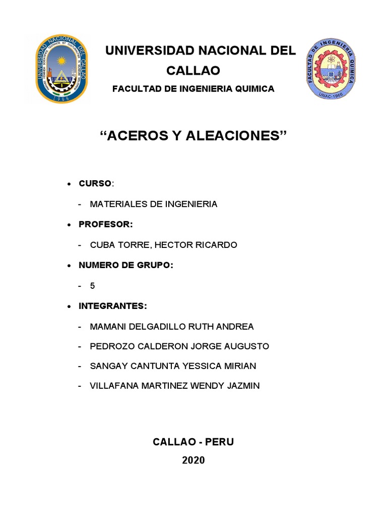 Materiales Terminado Word | PDF | Acero | Arrabio