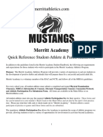 Merritt Academy Student Athlete Parent Handbook