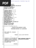 Epic v. Google First Amended Complaint for Injunctive Relief