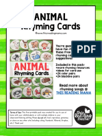 Animal Rhyming Cards: This Reading Mama