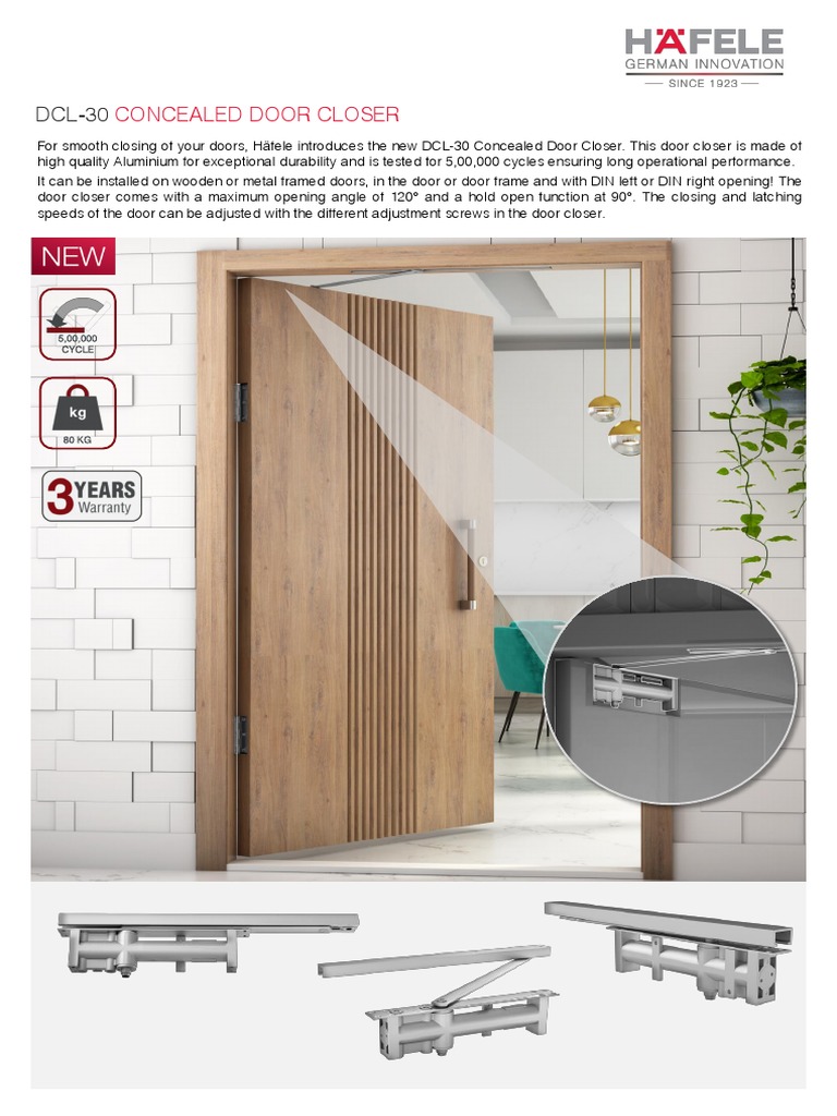 Concealed Door Closer Specifications PDF Door Building Materials