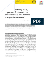 A Kinship Anthropology of Politics'? Interest, The Collective Self, and Kinship in Argentine Unions