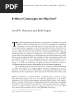 Political Campaigns and Big Data: David W. Nickerson and Todd Rogers