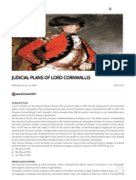 Judicial Plans of Lord Cornwallis