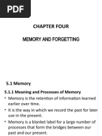 Chapter Four: Memory and Forgetting