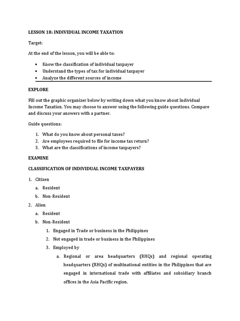 Module 4 Lesson 18 Final Pdf Taxpayer Taxes