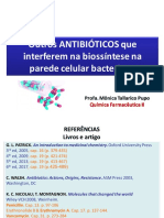 Antibióticos interferem biossíntese parede celular