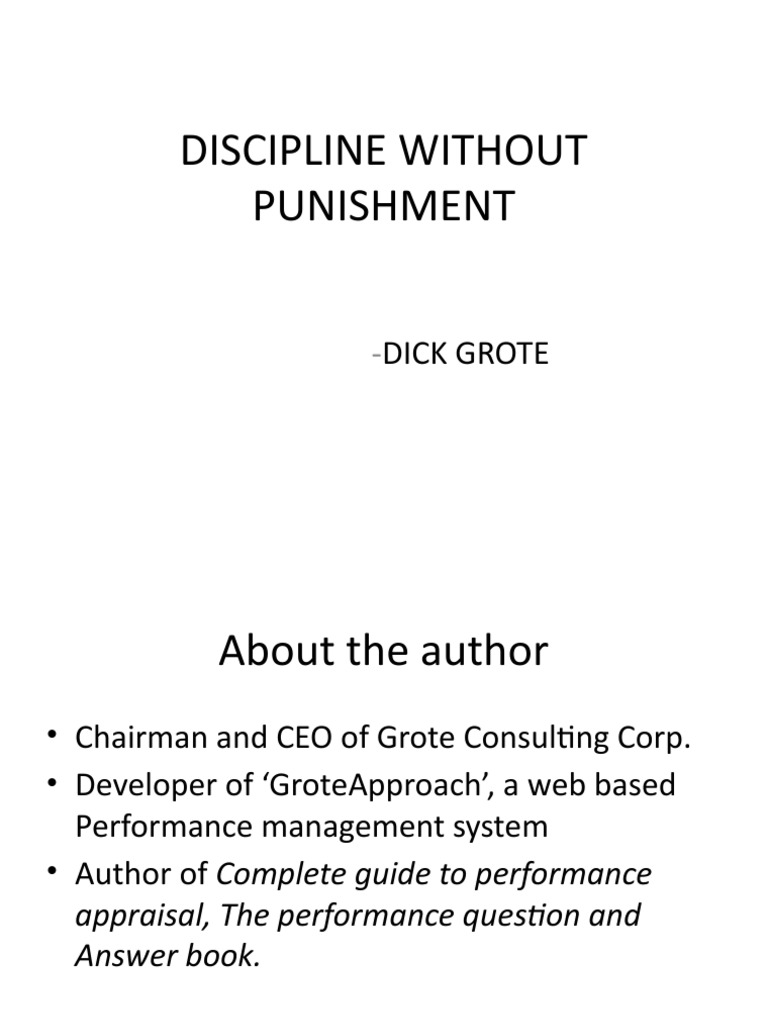 Discipline Without Punishment | PDF | Career & Growth | Self-Improvement