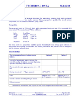 Technical Data Sheet for SL246/40 Aircraft Interior Prepreg
