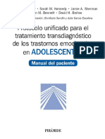 Protocolo Unificado para El Tratamiento Transdiagnóstico de Los Trastornos Emocionales en Adolescentes. Manual Del Paciente - Jill Ehrenreich-May