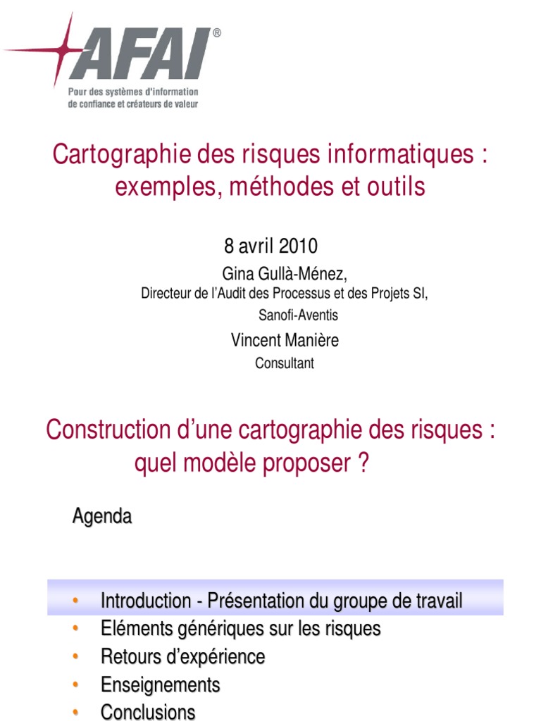 Modèle de cartographie des risques IT | PDF