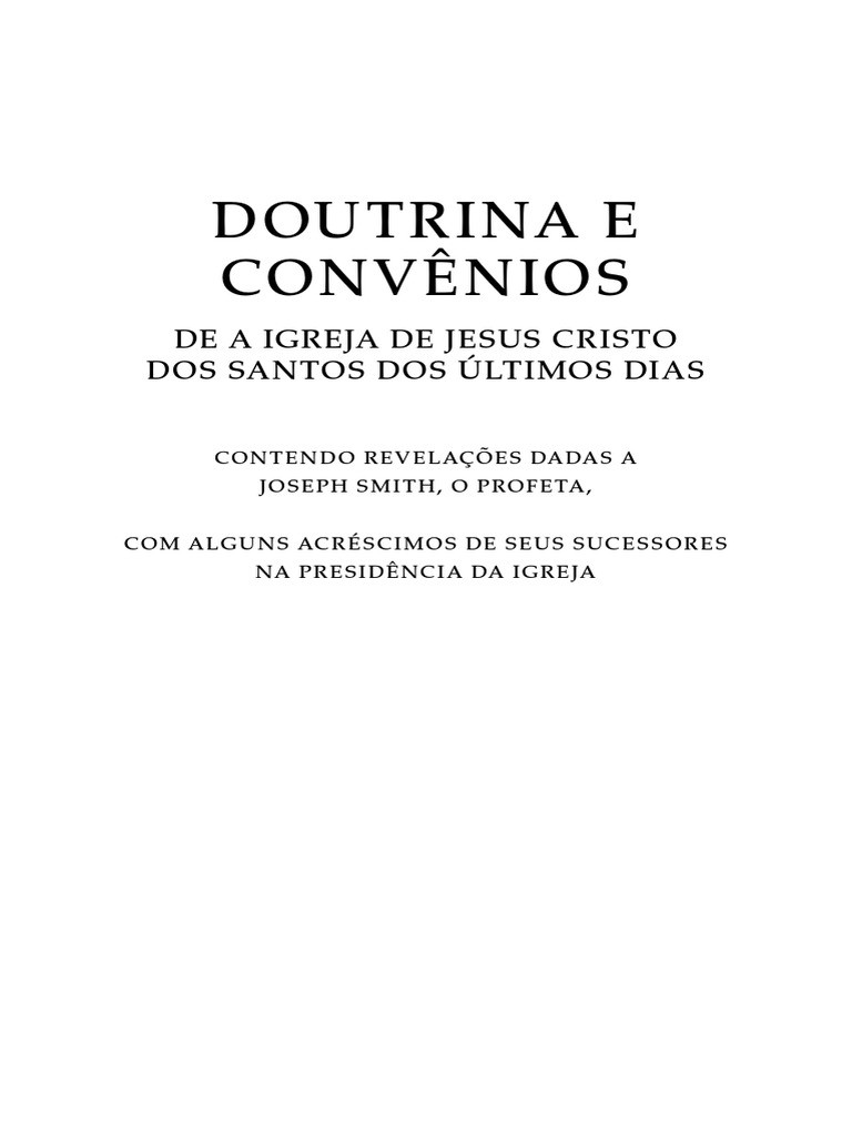 Doutrina e Convênios 121, PDF, Santo