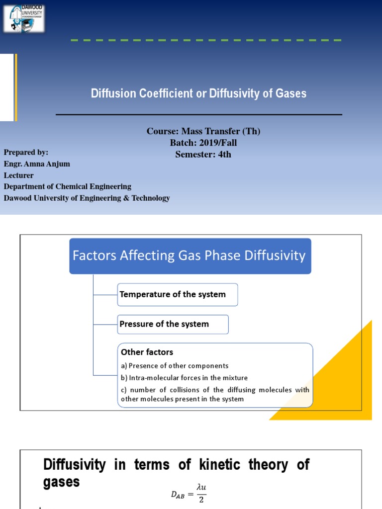 3 (Diffusivity of Gases) | PDF | Gases | Viscosity