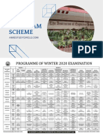 Winter 2020 EXAM Scheme