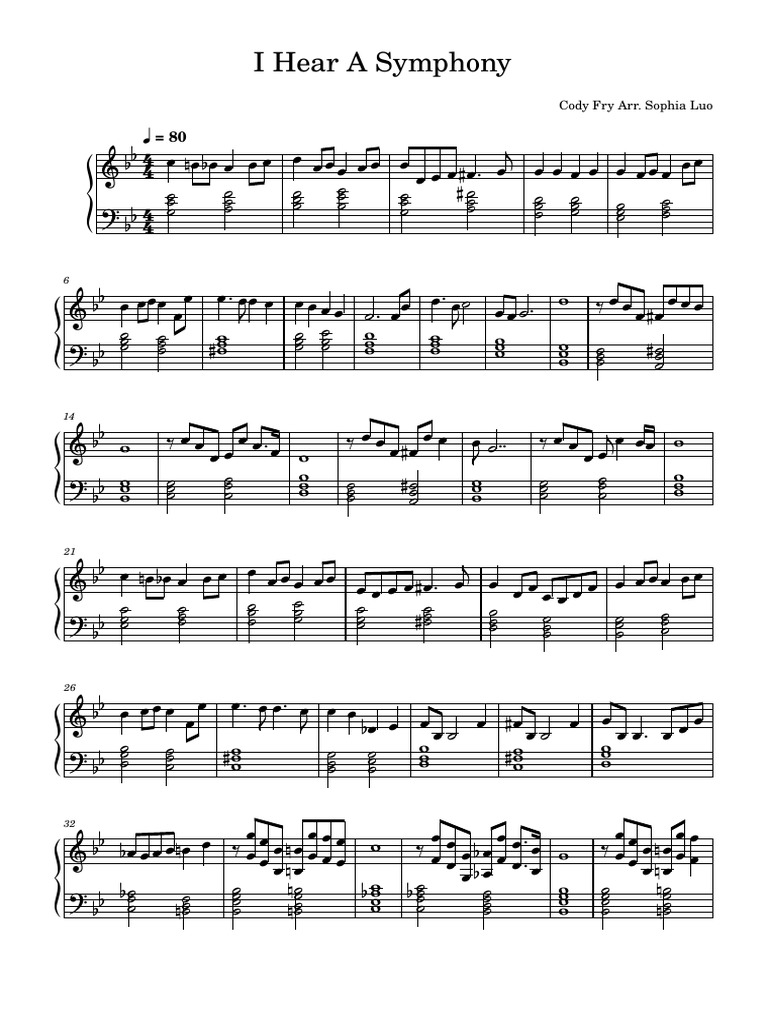 Cody Fry I Hear A Symphony Pdf