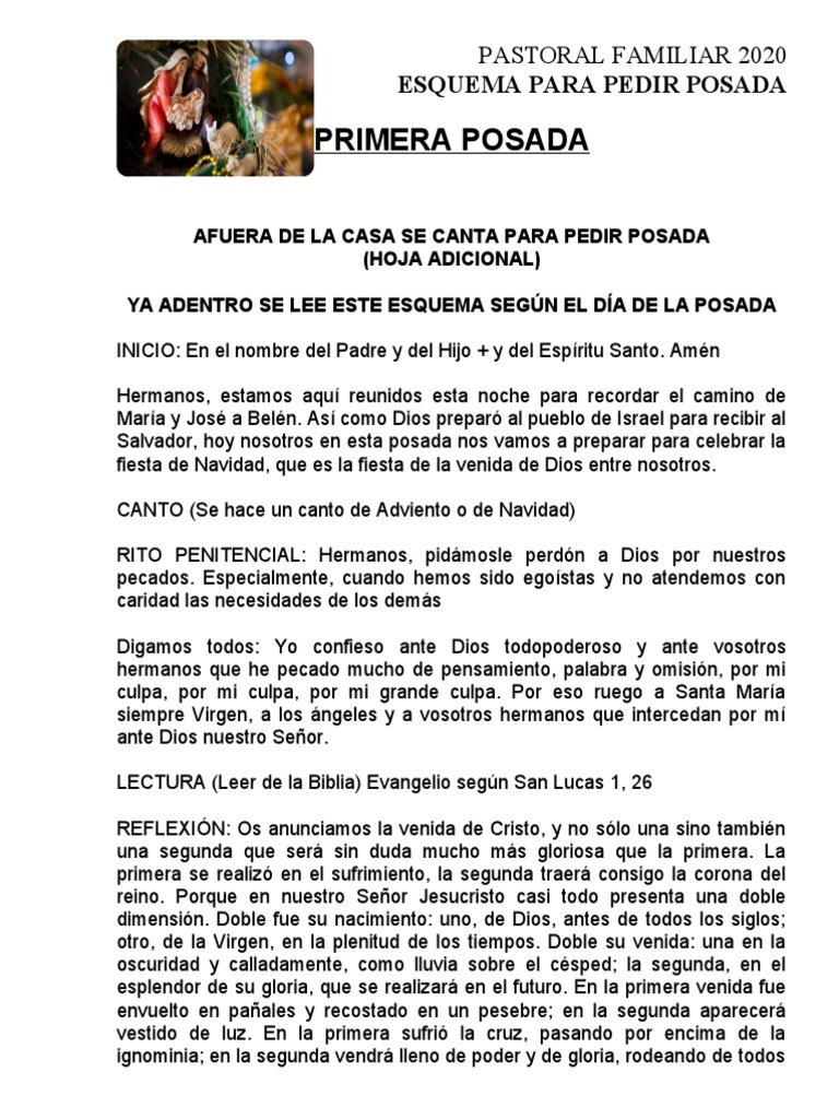 Esquema de Posadas Navideñas | PDF | María, madre de Jesús | Navidad