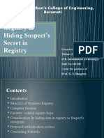 Windows Registry & Hiding Suspect's Secret in Registry: Vidya Pratisthan's College of Engineering, Baramati