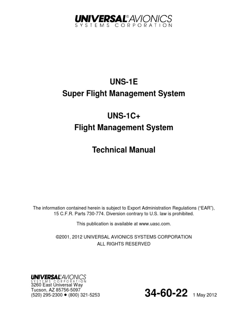 34-60-22 UNS 1E 1C+ Tech Manual | PDF | Aerospace | Aviation