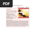 Carolina com creme de chocolate e nozes