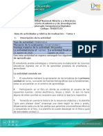 Guía de Actividades y Rúbrica de Evaluación Tarea 1