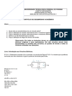 PDA - Circuito Série, Lei de Kirchhoff e Regra Do Divisor de Tensão