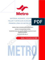 3.10. Material Rodante, Equipos de Taller y Vehículos Auxiliares de La PLMQ