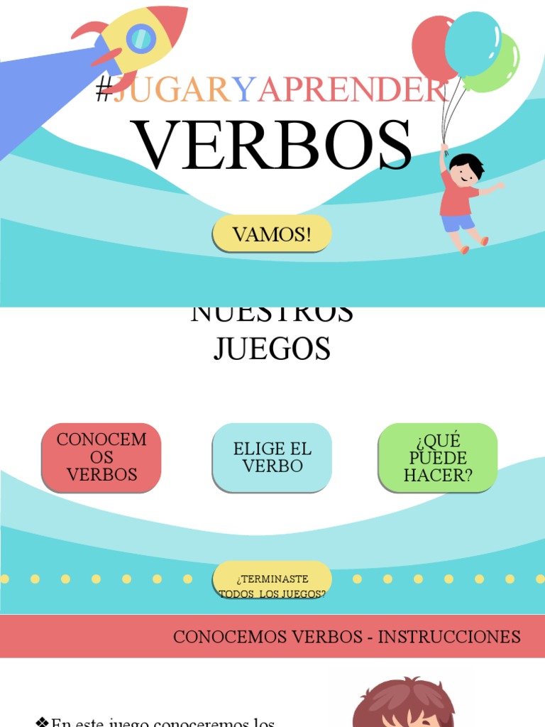 Juegos Interactivos de Verbos para Niños | PDF | Artes del Lenguaje y ...