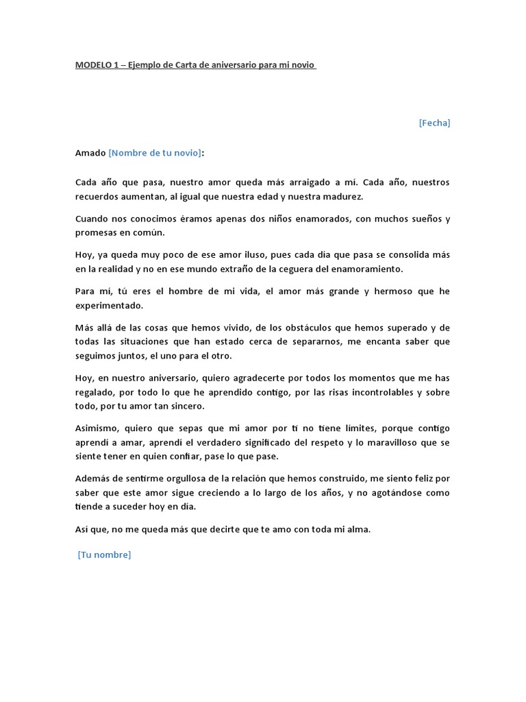 Ejemplo Carta De Amor 10 13 Modelo de Carta A Mi Novio 75 | PDF | Amor | Perdón