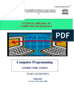 Com 113 Intro To Computer Programming Theory